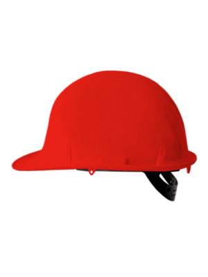 Casco de seguridad rojo, marca Infra, modelo 8075 I-CP-210. Suspensión de 4 puntos de apoyo.