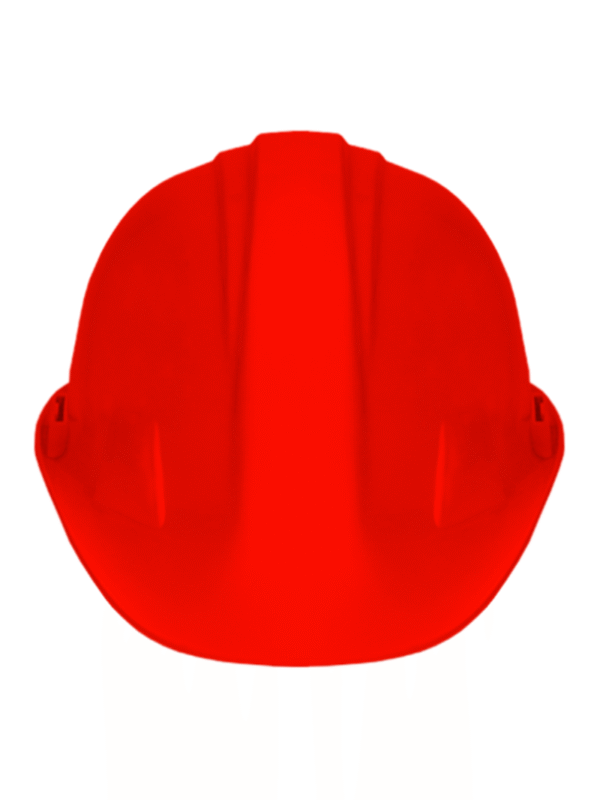 casco seguridad 3 (1) Casco de seguridad rojo, marca Infra, modelo 8075 I-CP-210. Suspensión de 4 puntos de apoyo.