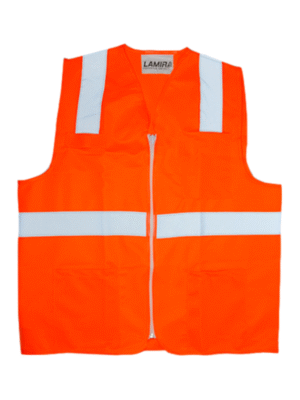 Chaleco Alta Visibilidad con Bolsas LAMIRA Naranja