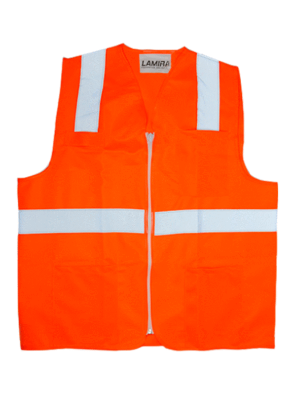 chaleco 1 Chaleco Alta Visibilidad con Bolsas LAMIRA Naranja