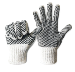 GUANTE JAPONES C/PUNTOS NEGROS PVC