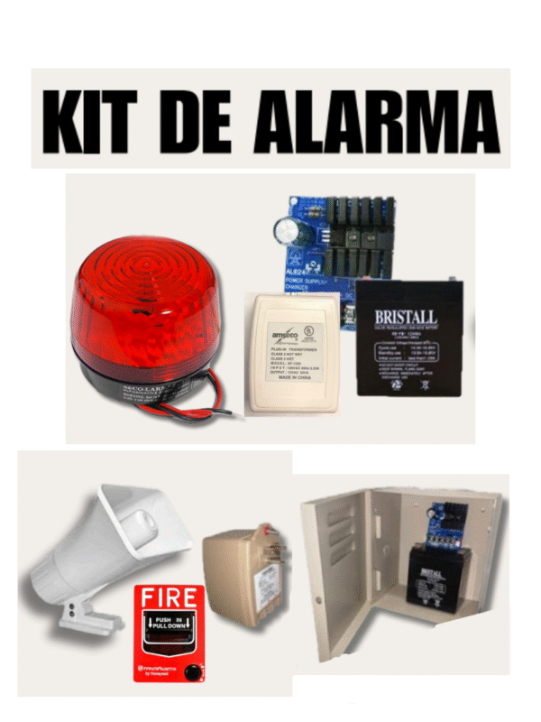 SISTEMA DE ALARMA COMPLETO DE EMERGENCIA CONTRA INCENDIO