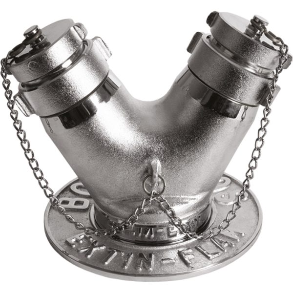TOMA SIAMESA EXTIN FLAM 4'' NPT X 2.5'' NST BRONCE CROMADO