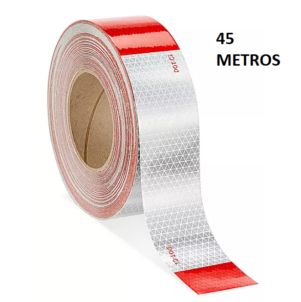 ROLLO DE CINTA REFLECTIVA ROJO/GRIS