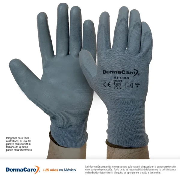GUANTE NYLON C/PALMA DE POLIURETANO DERMACARE