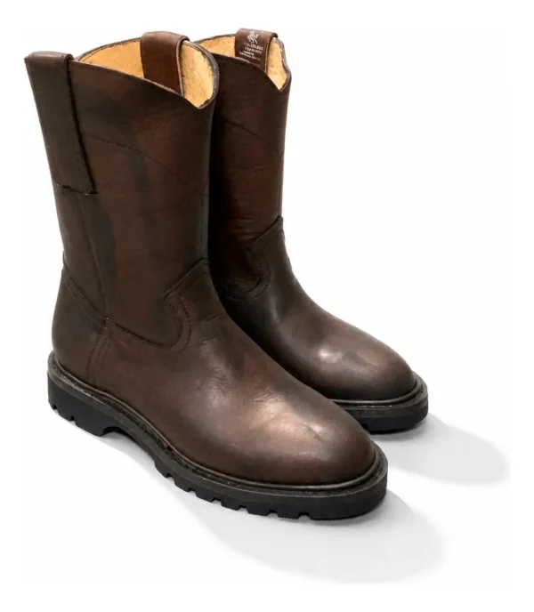Bota rooper estilo 042 aceitada caf?, casco celastic, suela integral negra