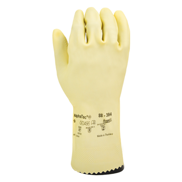 [02016-02] GUANTE LATEX NATURAL, 20 MIL, LARGO 12", TEXTURIZADO, ALPHATEC, 88-394, ANSELL (8)