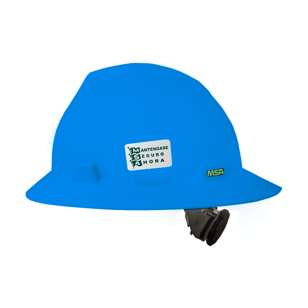 MSA casco ala ancha AZUL